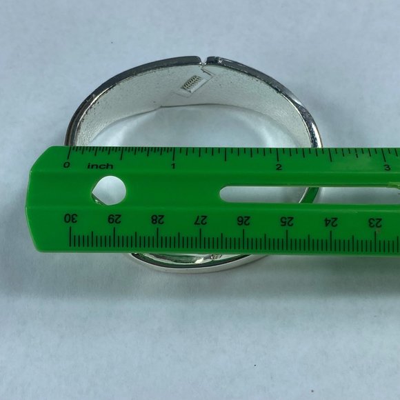 Cuff Wrap Silver Tone Bracelet Bangle Hinged Spring Adjustable Fashion Jewelry - Picture 4 of 16